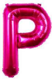 Ballon Lettre P Fuchsia 35 cm