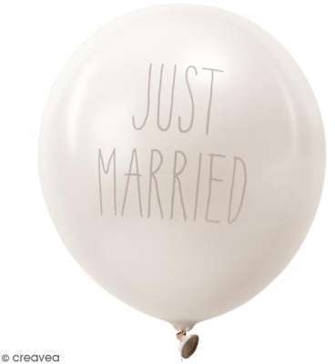 Ballons de baudruche Just married Rico Design YEY