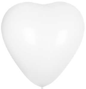 Ballon Géant Coeur Blanc x3