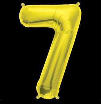 Ballon Chiffre 7 Or 35 cm Ballon Chiffre 7 Or 35 cm