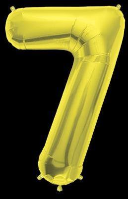 Ballon Chiffre 7 Or 90 cm