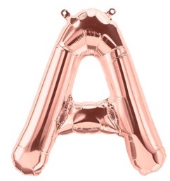 Ballon Lettre A Rose Champagne 35cm
