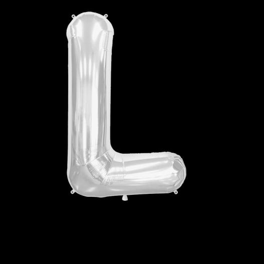 Ballon Lettre L Argent 90 cm Ballon Lettre L Argent 90
