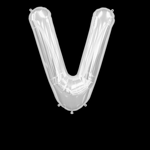 Ballon Lettre V Argent 90 cm