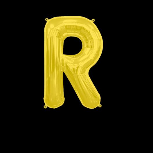 Ballon Lettre R Or 35 cm