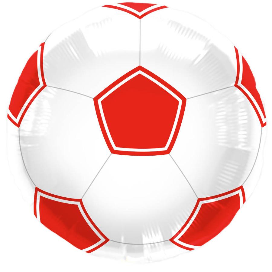 Ballon Hélium Foot Rouge/blanc