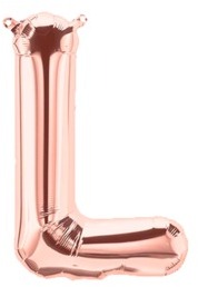 Ballon Lettre L Rose Champagne 35cm