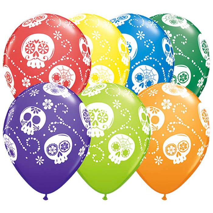 25 Ballons Jour des morts Rainbow