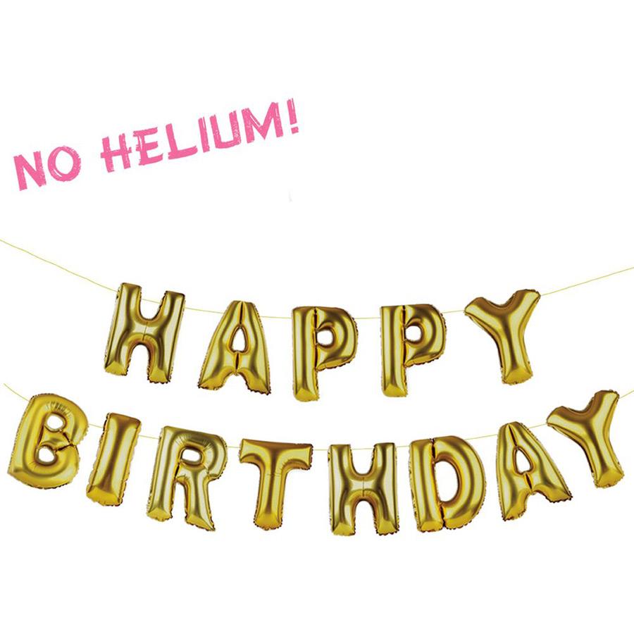 Guirlande Ballons Happy Birthday Or