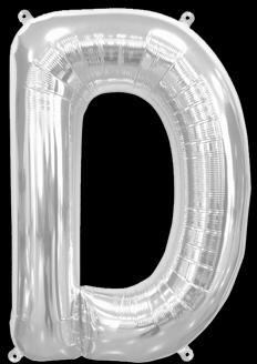 Ballon Lettre D Argent 35 cm