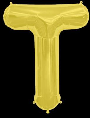 Ballon Lettre T Or 90 cm Ballon Lettre T Or 90 cm