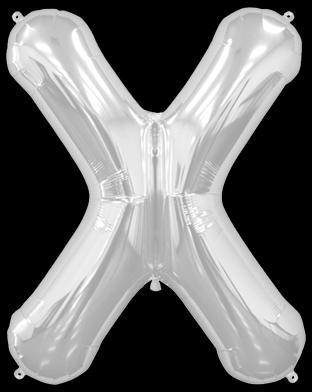 Ballon Lettre X Argent 90 cm