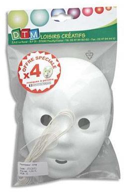 Masques fins basiques Enfants de 4 à 8 ans Lot de 4 Masques fins basiques Enfants