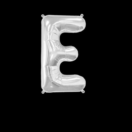 Ballon Lettre E Argent 35 cm Ballon Lettre E Argent 35