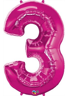Ballon Géant Chiffre 3 Rose