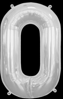 Ballon Lettre O Argent 35 cm