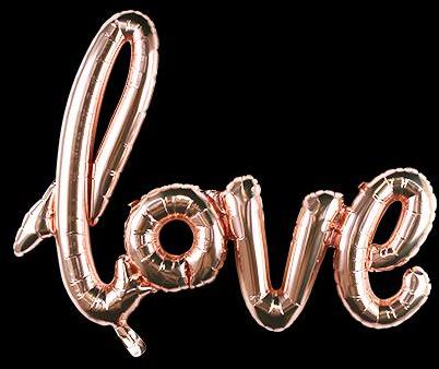 Ballon LOVE Rose Champagne