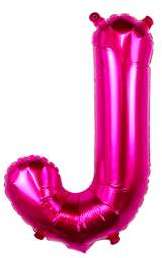 Ballon Lettre J Fuchsia 35 cm