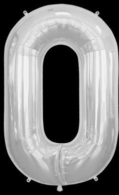 Ballon Lettre O Argent 90 cm