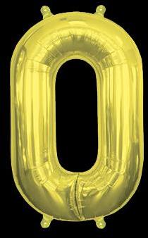 Ballon Chiffre 0 Or 35 cm Ballon Chiffre 0 Or 35 cm