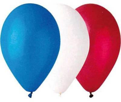 Lot de 100 Ballons Tricolores