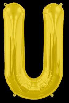 Ballon Lettre U Or 35 cm