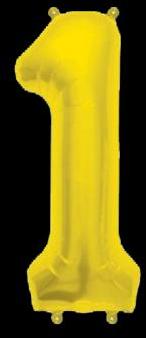 Ballon Chiffre 1 Or 35 cm