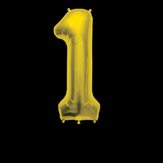 Ballon Chiffre 1 Or 90 cm Ballon Chiffre 1 Or 90 cm