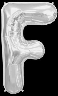 Ballon Lettre F Argent 90 cm