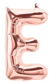 Ballon Lettre E Rose Champagne 35cm