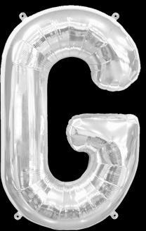 Ballon Lettre G Argent 35 cm