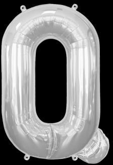 Ballon Lettre Q Argent 35 cm