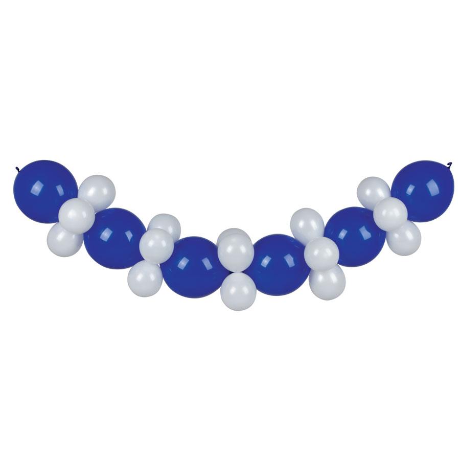 Guirlande Ballons Bleu et Blanc 3 mètres