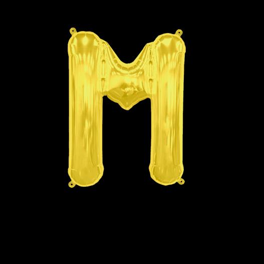 Ballon Lettre M Or 35 cm