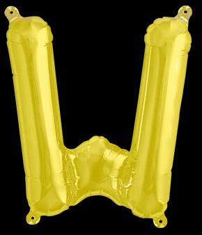 Ballon Lettre W Or 35 cm