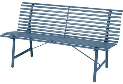 Banc de jardin Tampa - 3 Places - Bleu orage