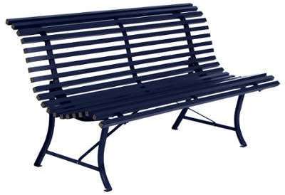 Banc de jardin 3 places LOUSIANE 150cm Bleu abysse Banc de jardin 3 places LOUSIANE