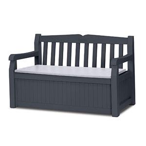 Banc coffre 265 litres gris L140 x l60 x h84 cm