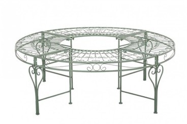 Banc darbre en fer forgé jardin circulaire diamèt