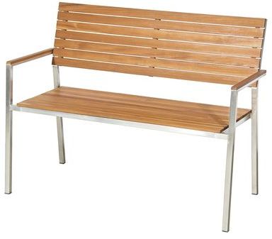 Banc de jardin Teakline Exclusif - Teck massif Acier Banc de jardin Teakline Exclusif