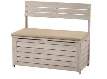 Banc de jardin et coffre de rangement avec coussin Banc de jardin et coffre de