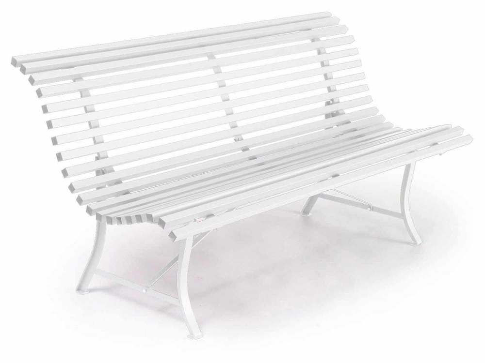 Banc de jardin 4 places en acier longueur 200cm LOUISIANE Banc de jardin 4 places en