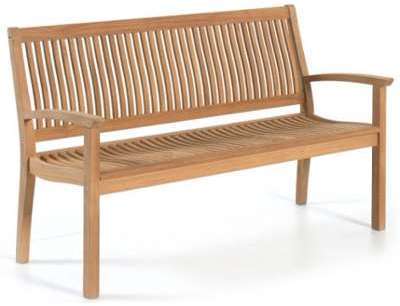 Banc en teck massif 150 ou 180 cm avec accoudoirs Ches Banc en teck massif 150 ou