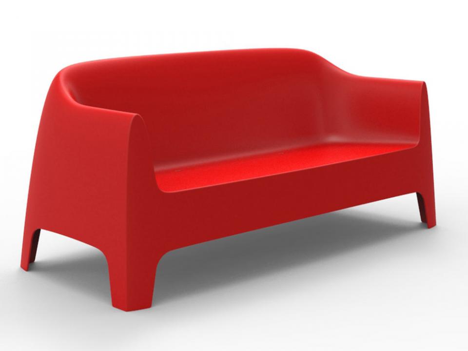 Canapé de jardin en polypropylène injecté Sofa Rouge Canapé de jardin en polypropylène