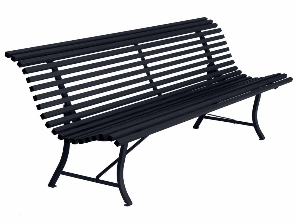 Banc de jardin 4 places en acier longueur 200cm LOUISIANE Banc de jardin 4 places en