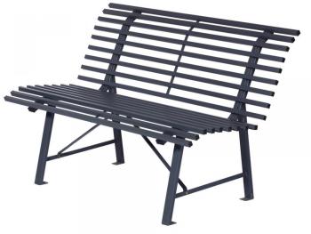 Banc de jardin 3 places en acier longueur 150cm Anthracite Banc de jardin 3 places en