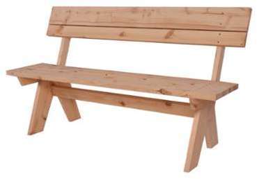 Banc de jardin aspect rustique bois massif 148cm - Banc de jardin aspect rustique