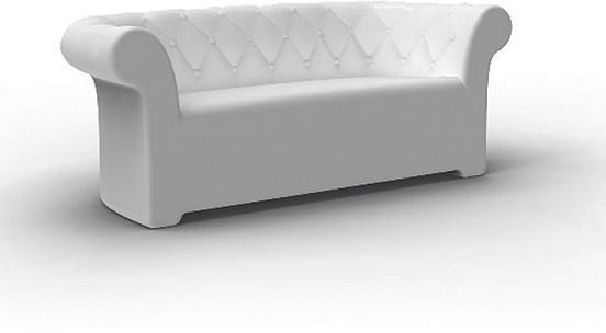 SIRCHESTER - Sofa dextérieur lumineux Blanc L193c