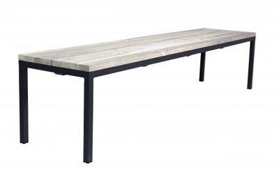 Banc en teck massif 200 cm et alu Siani Banc en teck massif 200 cm