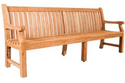 Banc en teck 180 ou 240 cm avec dossier Mexico Banc en teck 180 ou 240 cm